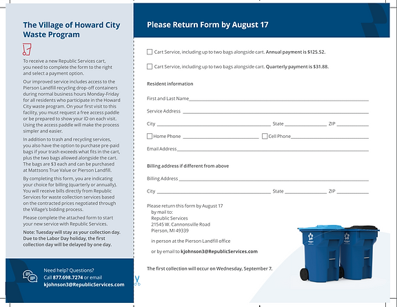 Republic Trash Services Howardcity